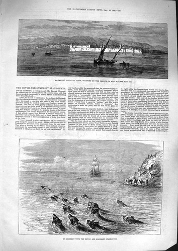 Original old antique print - old,