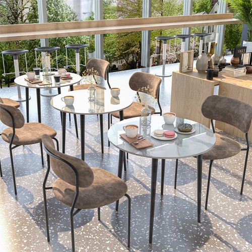 Round dining table marble - round, top