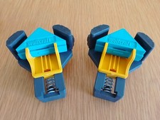 Pair of  Wolfcraft Carpenters Wood Joining Corner Clamps 10mm-22mm - Box,  Frame