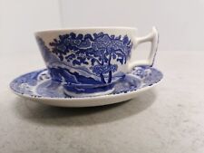 Spode Italian Blue and White 1/3pt Tea Cup & Saucer Pattern c.1816