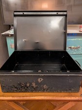 Antique Black Metal Cash Box