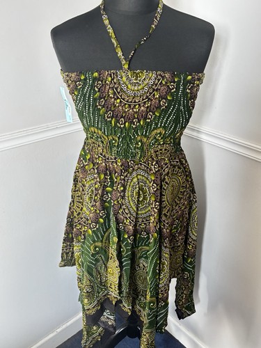 Green dress skirt - green, with