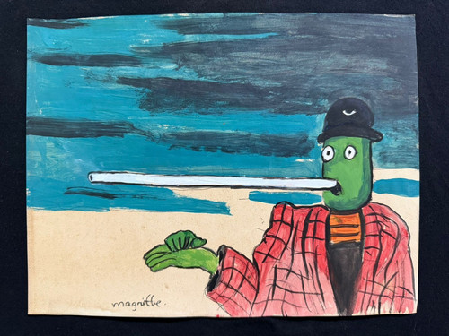 Rene magritte painting drawing - rene,