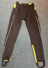 Muddy Fox Size Large Padded Cycling Leggings Black Green Elasticated Drawstring