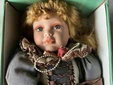 RF Porcelain Doll Victorian Style 22” Boxed Collectors