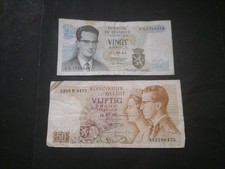 Belgium 2 Different Banknotes