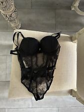Victoria’s Secret Black Lace Bra Corset Bustier Lingerie XXS 80A - Never Used