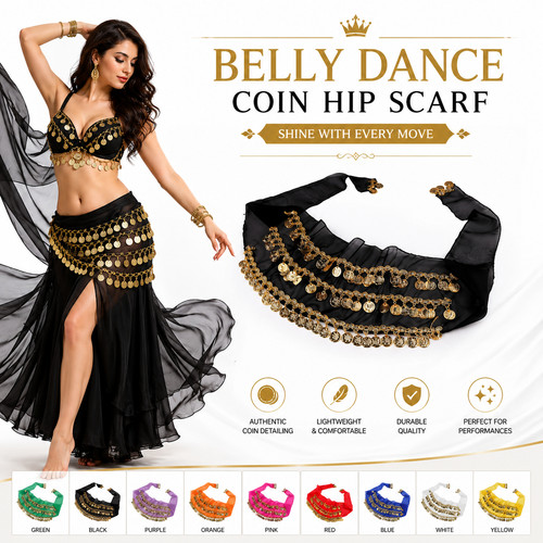 3rows belly dance wrap belt - 3rows,