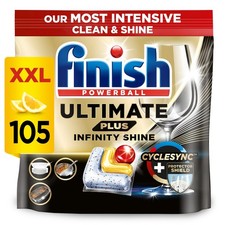 Finish Ultimate Plus Infinity Shine Dishwasher Tablets | Lemon | 105 Tabs