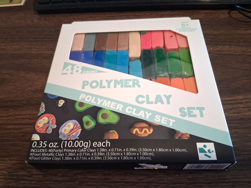 Polymer clay set pieces - clay, 48