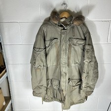 Vintage Gap Jacket Mens XL Green Cold Weather Parka 69 GI Fur Military M65 Army