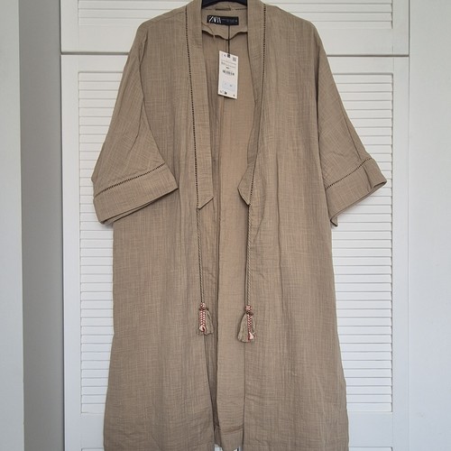Zara beige long kimono - zara,