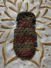Antique/Victorian Knitted and Cut-Steel Beaded Purse