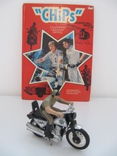 Vintage 'Chips' TV Show. Highway patrol Police Motorcycle &Rider & 1981 Annual.