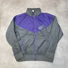 Nike Track Jacket Mens Medium Vintage Y2K Full Zip Pinwheel Windrunner, Grey