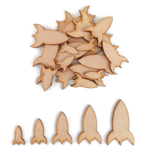 Blank rocket mdf craft - craft, shapes