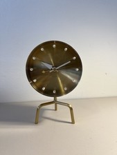 Vitra Desk Tripod Brass Clock Designed By George Nelson New Boxed