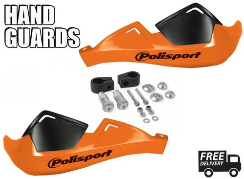 Motorcycle orange handguards - motorcycle,