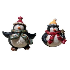 Christmas Penguin Figurine x2