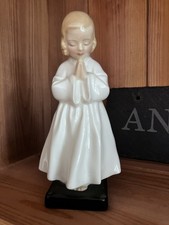 1944 Early Antique Royal Doulton Bone China Figurine "Bedtime", Child Praying