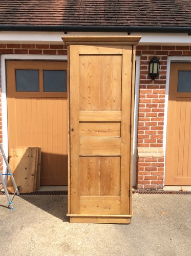 Vintage pine school cupboard - vintage,