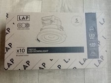 LAP UBERTAS FIXED LED DOWNLIGHTS BRUSHED NICKEL 4W 420LM 10 PACK