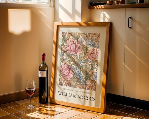 Soft floral william morris art - floral,
