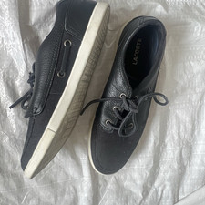 LACOSTE Logo Black Leather &
