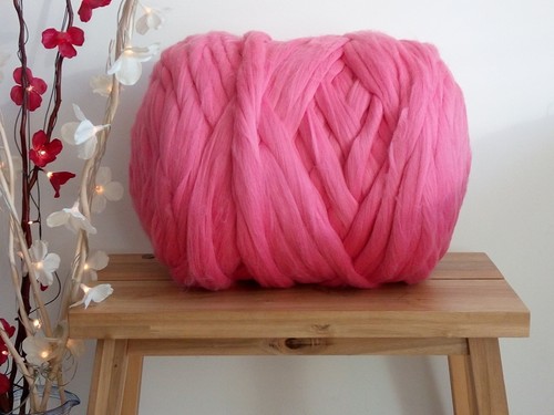 Rose pink merino wool tops - merino,