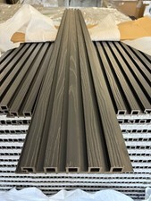 Composite WPC Slatted Cladding Boards Anthracite  2.4m- BULK DEALS AVAILABLE