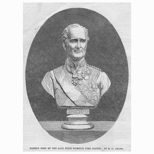 Marble bust field marshall - bust,