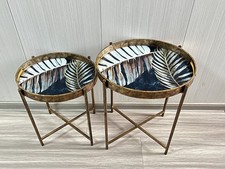 Set 2 Oval Silver Gold Mirror