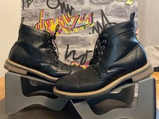 MENS BEN SHERMAN BLACK BROGUE BOOTS UK 9 SMART CASUAL VGC🔥