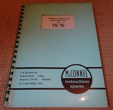 McConnel TS 15 Operation Manual and Spare Parts List