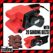 VOCHE® 730W 76mm BELT SANDER ELECTRIC POWER TOOL DUST BAG & 20 SANDING BELTS