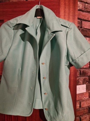 1950s ladies turquoise suit - 1950s,