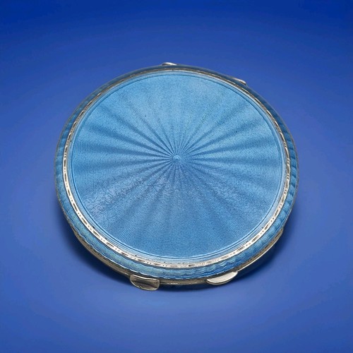 Sterling silver blue guilloche - sterling,