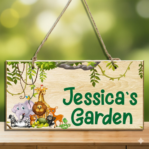 Personalised wooden garden - wooden,