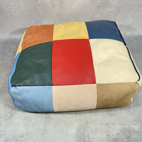 Leather suede beanbag - leather,