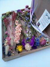 Cottage Garden Wildflower British Dried Flower Bouquet, Letterbox Flowers, Gift