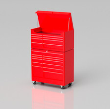 3d Printed 1/18 Scale Large Open Toolbox x1, For Scale Model Diorama