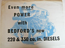 1961 BEDFORD 220 & 330 CU. IN. DIESEL ENGINE BROCHURE 4 PAGES #B905/1/62