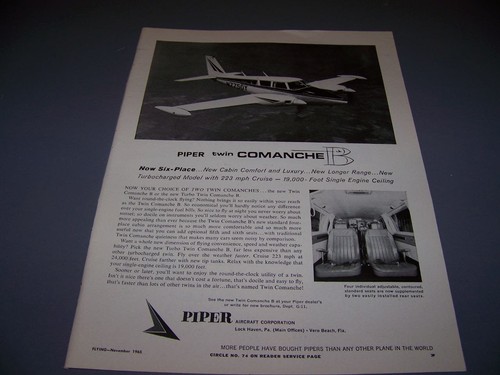 Vintage 1965 piper twin - vintage..1965,