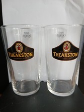 Theakstons Pint Glasses x 2
