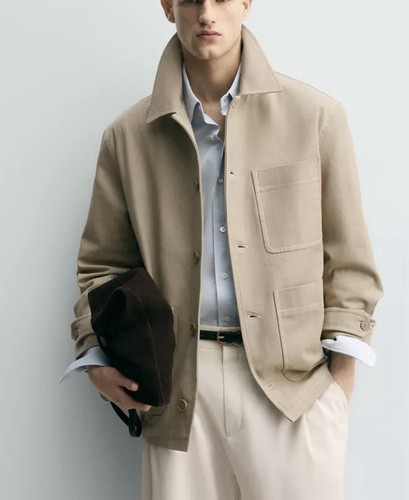 Zara man topstitched textured - topstitched,