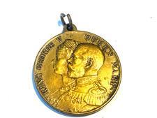 Medal George V Daily Dispatch Birthday Club brass 1935