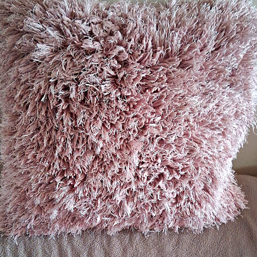 Pink shaggy faux - pink,