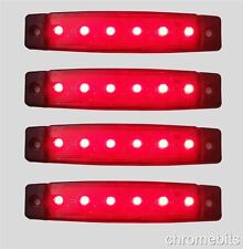 4 pcs RED 6 LED 24v Side rear