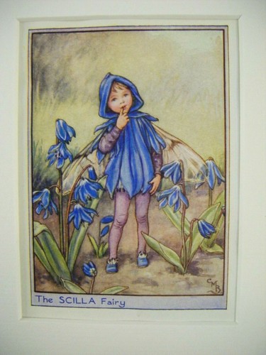 Vintage flower fairies print - print, &