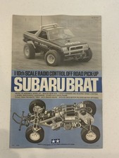 Vintage Tamiya Subaru Brat Parts Booklet Manual 1983